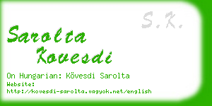 sarolta kovesdi business card