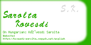 sarolta kovesdi business card